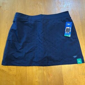 Speedo Women's Navy Swim skort with cute details